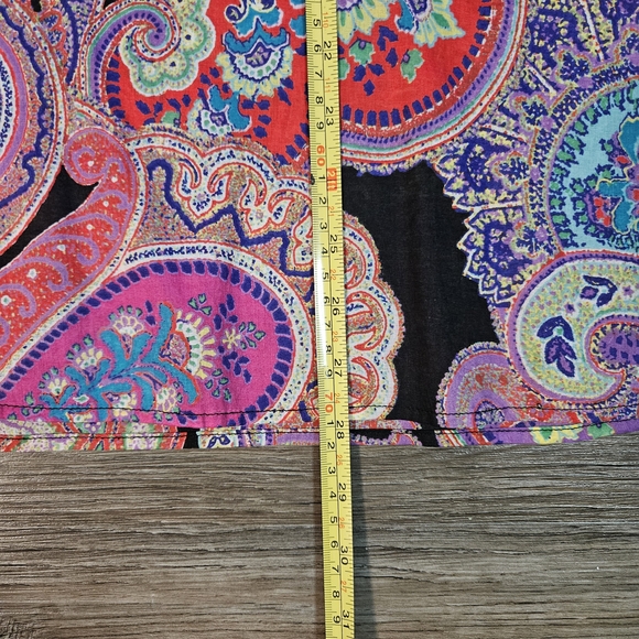 Lauren Ralph Lauren Paisley Long Sleeve Button Down Blouse - Picture 4 of 14